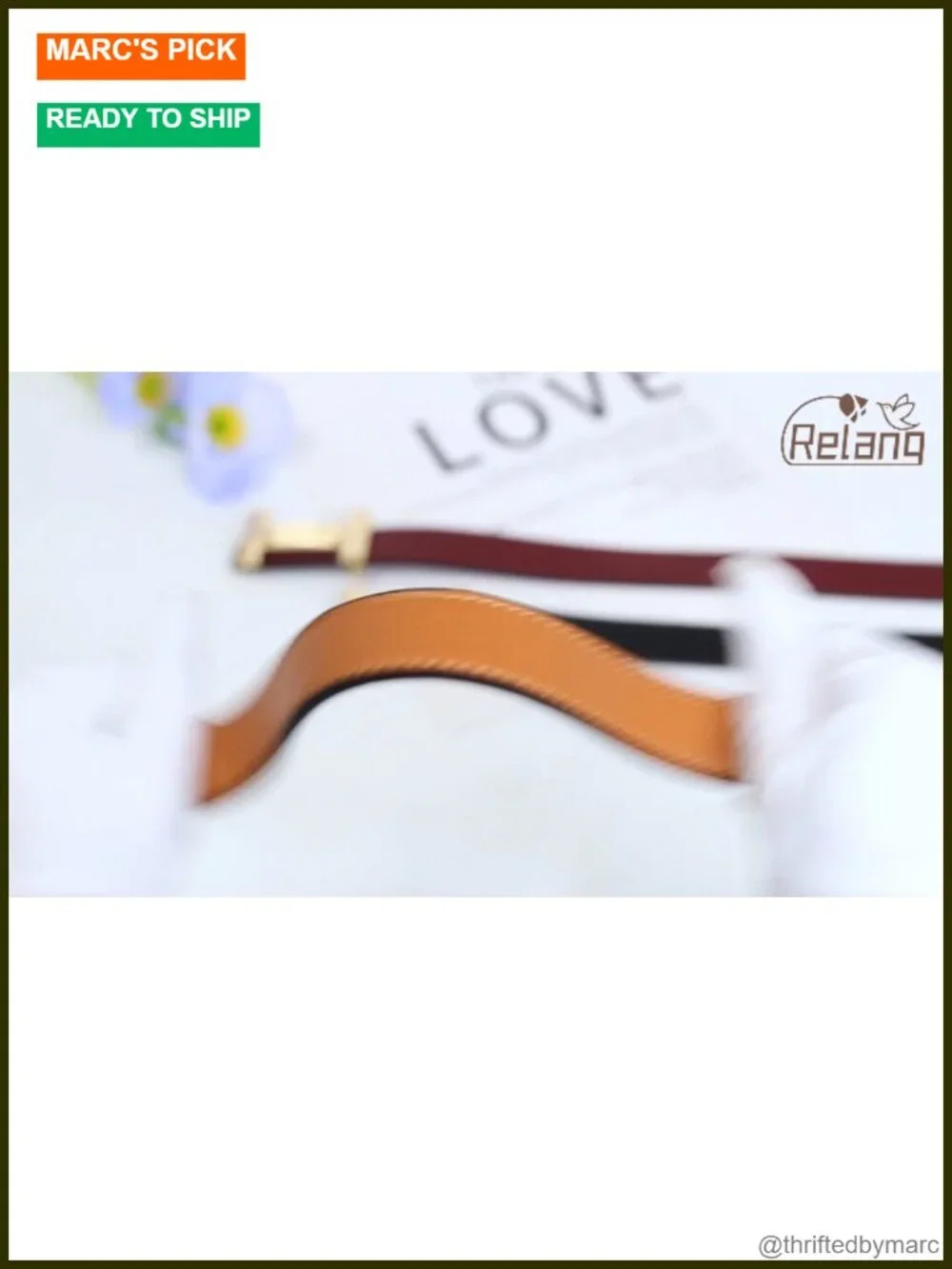 Gold Buckle Fashion Waist Belt with Leather and PU Materials